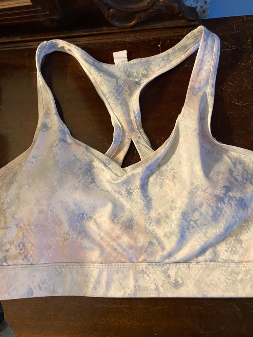 3/$15. Jockey Pink & Pale Blue Tie-Dye Racerback Sports Bra